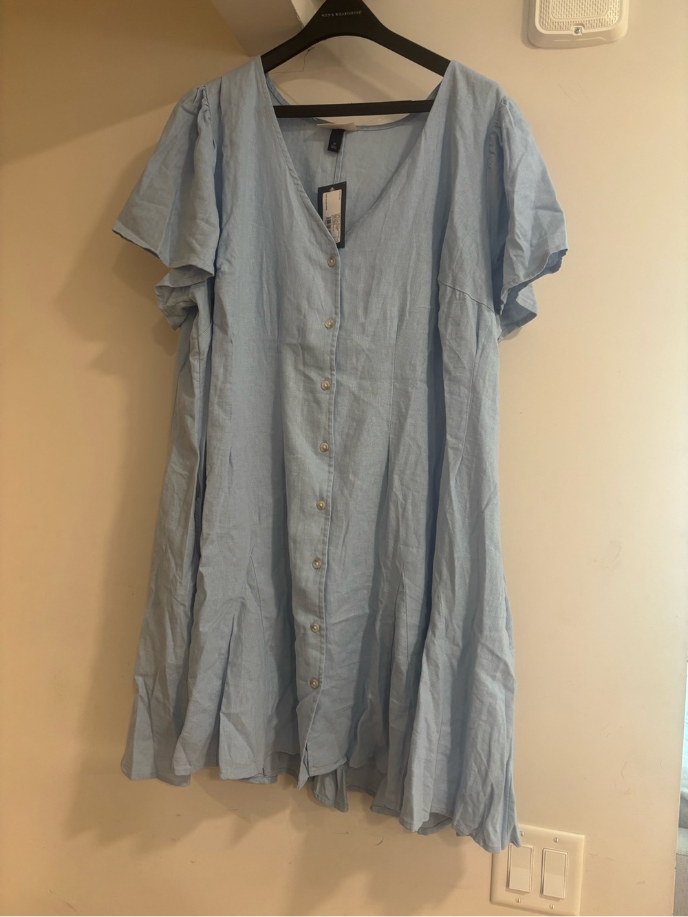 Universal Thread Light Blue Button-Front Mini Dress - Picture 5 of 5